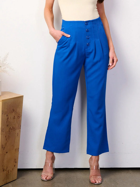 Button Up Wide Leg Pants