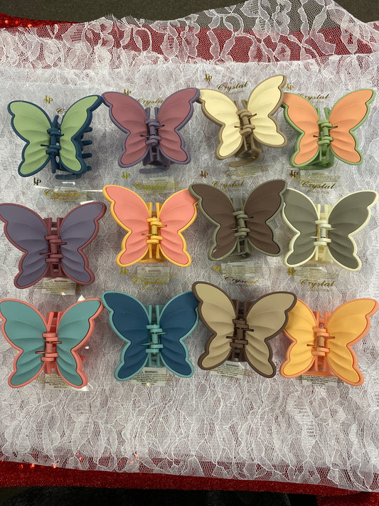 Two Tone Butterfly Clip