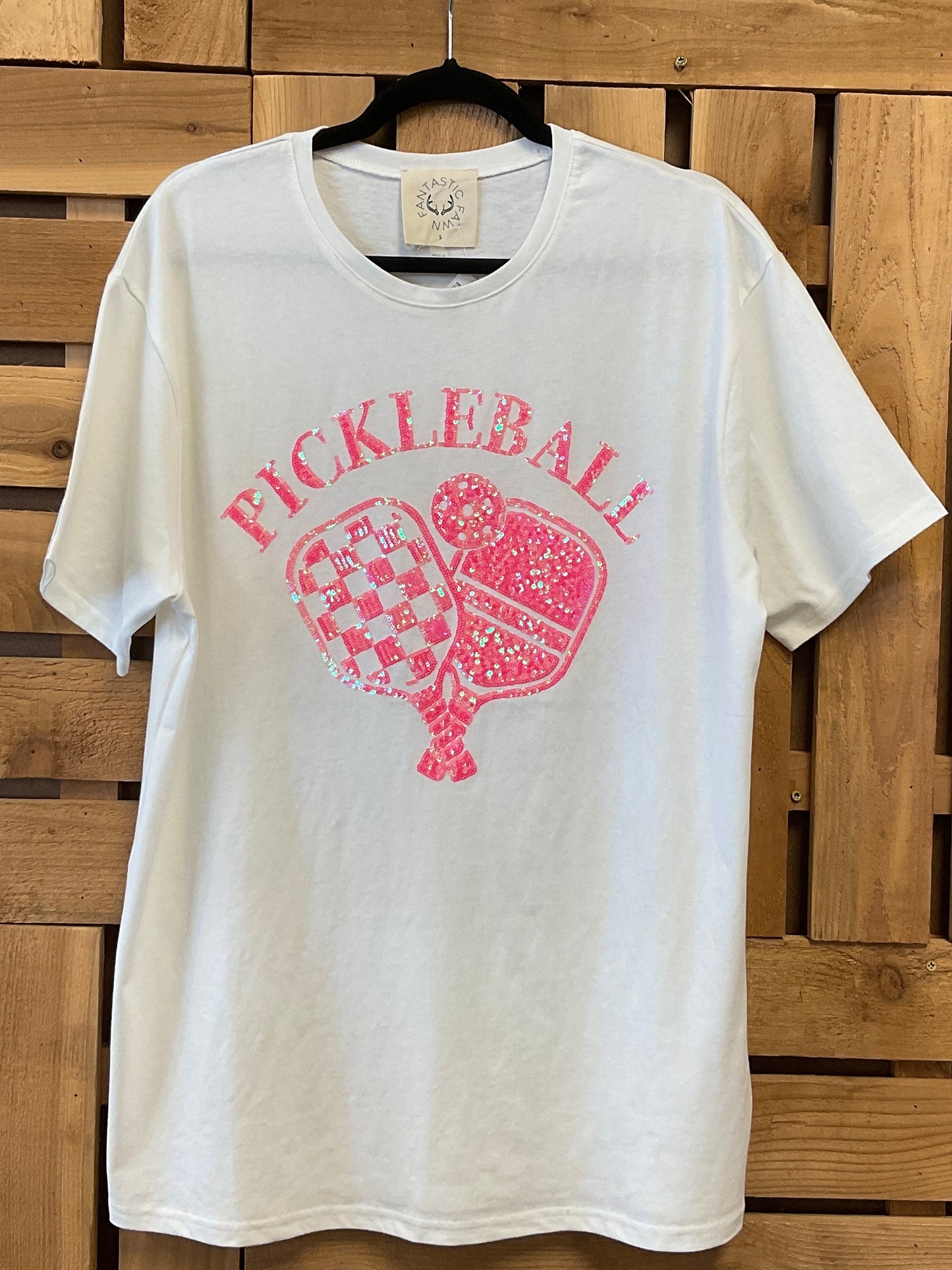 Pickelball Sequins Oversized Tee