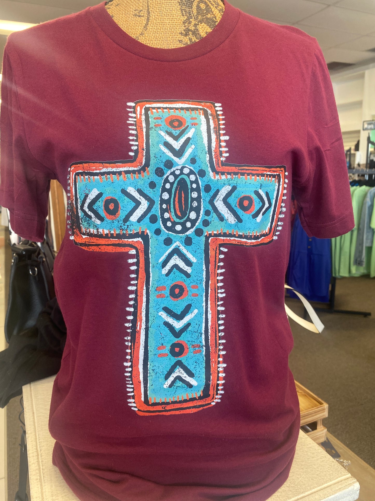 Turq Cross Tee