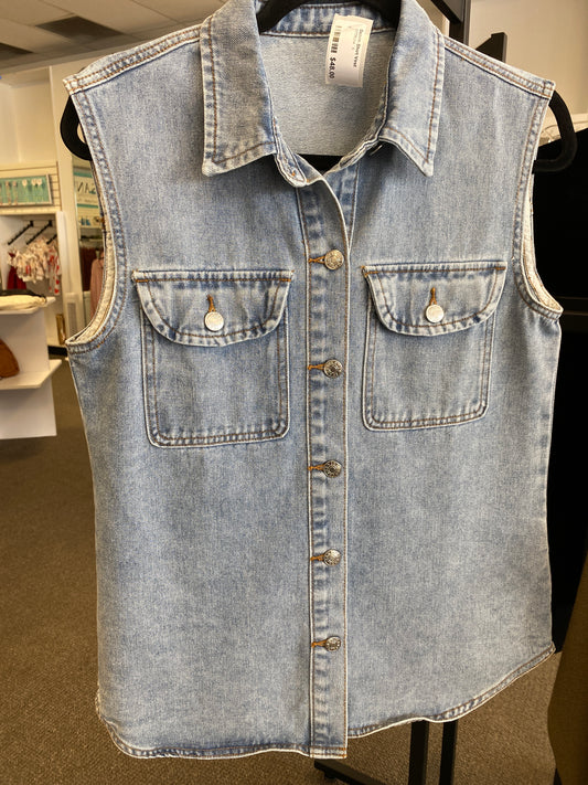 Denim Shirt Vest