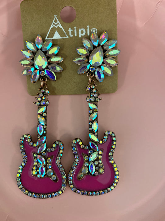 E - Pink Crystal Guitar