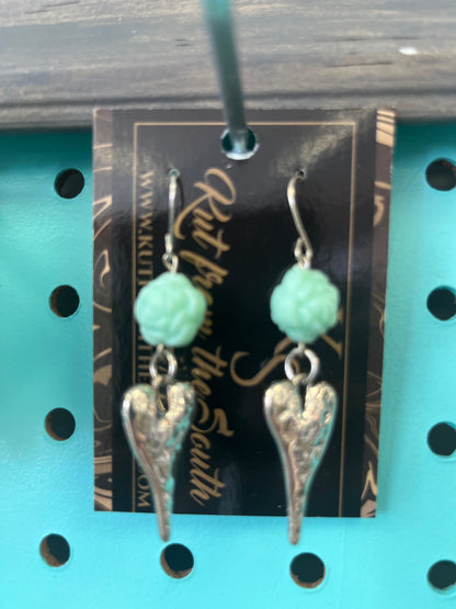 KS Rose Heart Dangles