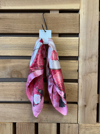 Floral Satin Scarf