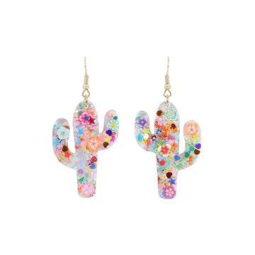 Cactus Glitter Candy Studs