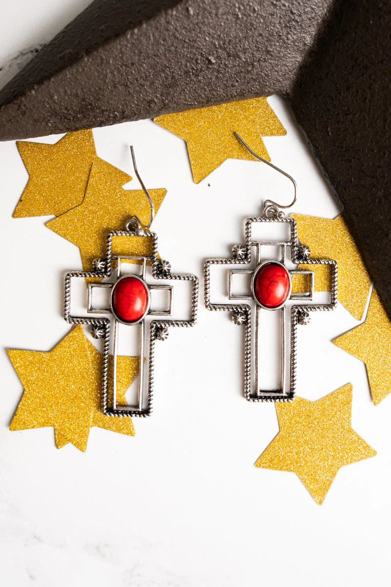 Cerro Pelado Cross Earrings