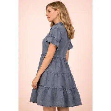 Chambray Shirt Mini Dress