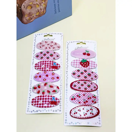 Cherry and Strawberries Snap Hair Clips
