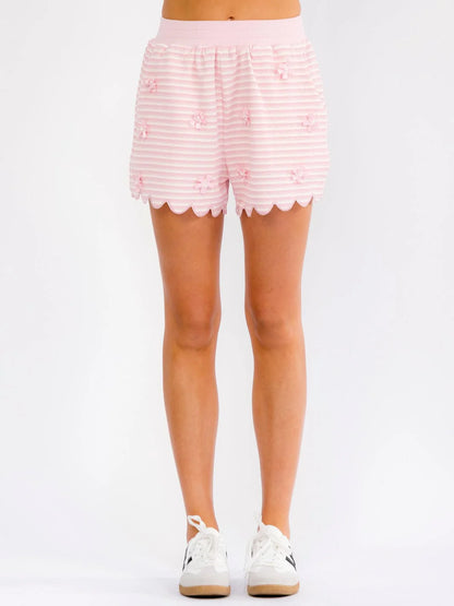 Colorblock Stripes Mini Shorts