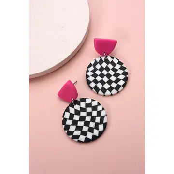 Colorful Print Polymer Earrings