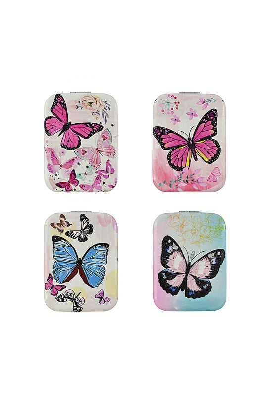 Compact Mirror - Butterfly Printed