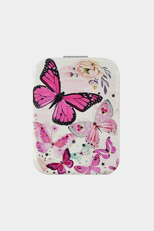 Compact Mirror - Butterfly Printed