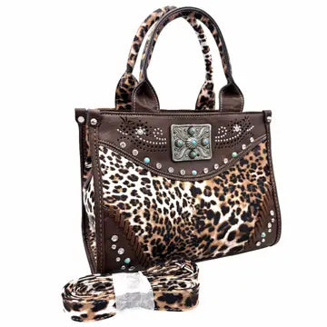 Concho Leopard Print Weekend Crossbody