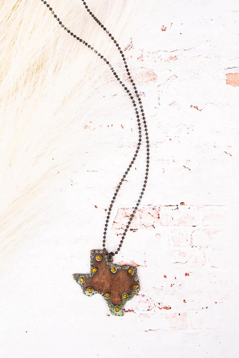 Coppertone Texas Pendant Necklace