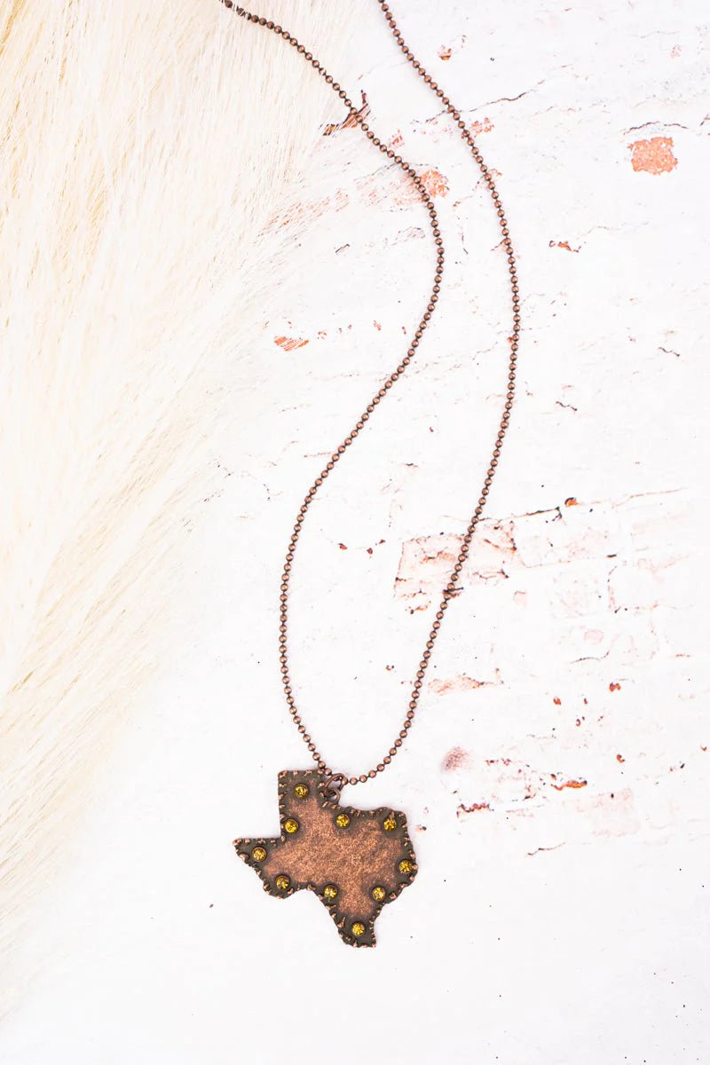 Coppertone Texas Pendant Necklace