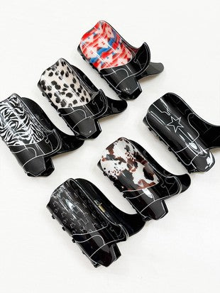 Cowboy Boot Hair Claw Clip
