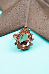 Crystal Teardrop Stretch Ring