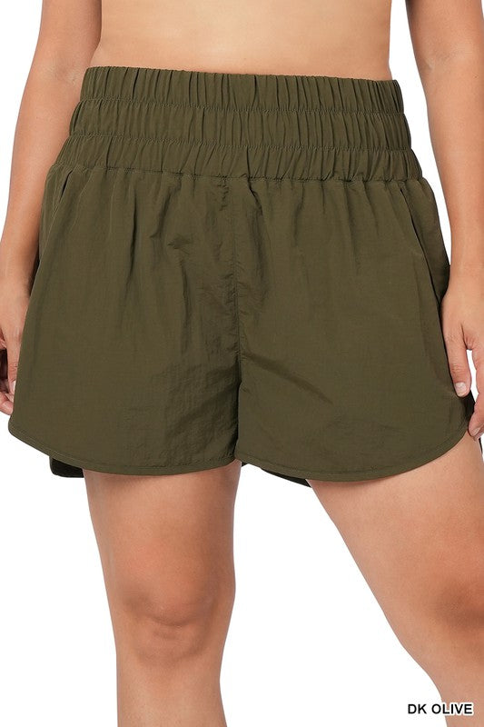Curvy Windbreaker Shorts