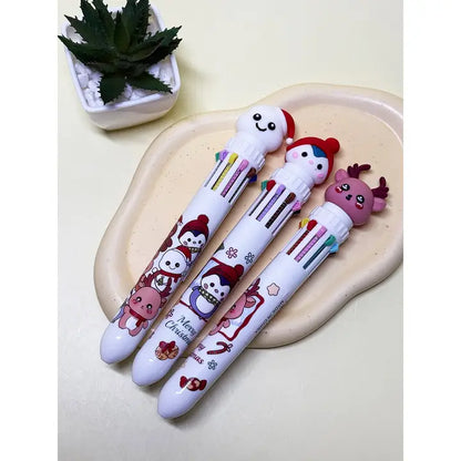 Cute Christmas Multi Color Pen Set