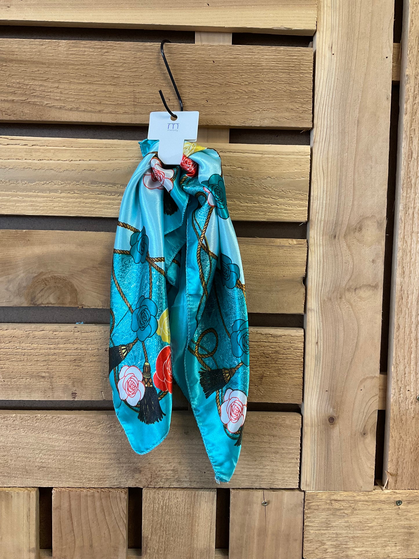 Floral Satin Scarf