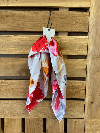 Floral Satin Scarf
