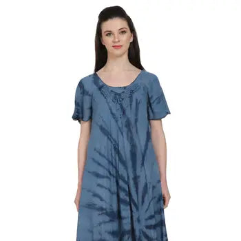 Detailed Tie Dye Dress