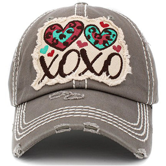 Distressed XOXO Hat