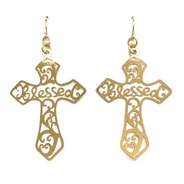 E - Blessed Cross Filigree Cutout