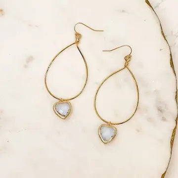 E - Heart Dangle Drop