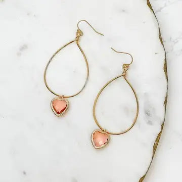 E - Heart Dangle Drop