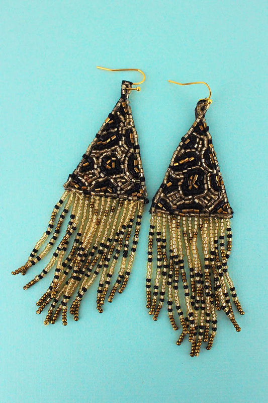 E - Leo Seed Bead Fringe