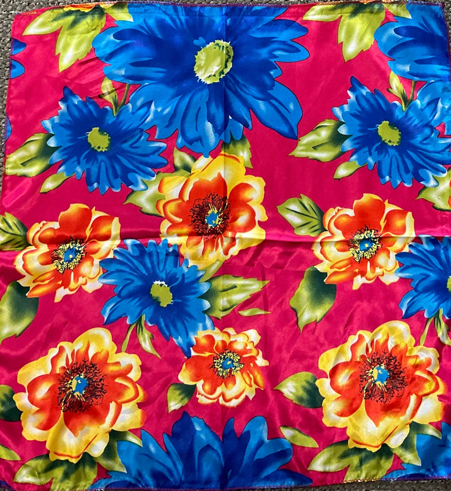 Floral Satin Scarf