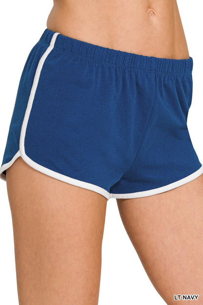 Elastic Waist Dolphin Shorts