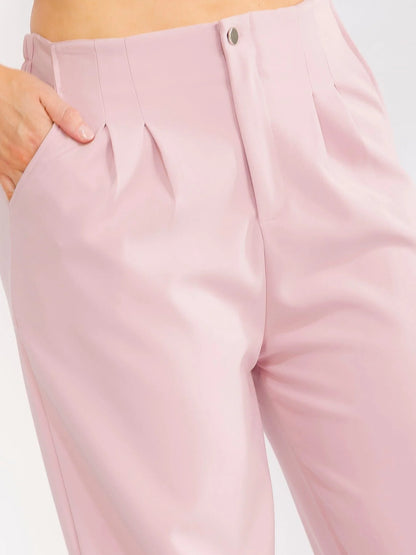 Elastic Waist Straight Leg Pants