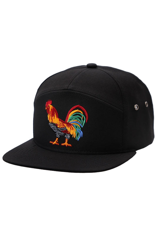 Embroidered Rooster Snapback Cap