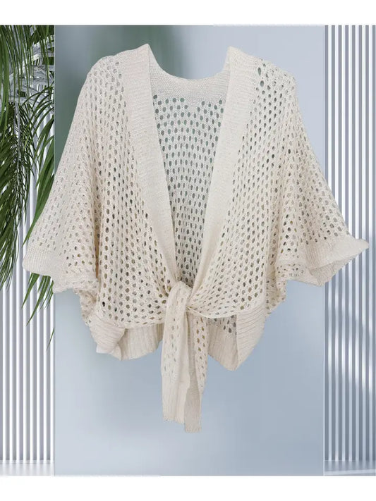 Eyelet Open Knit Cardigan