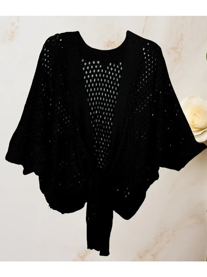 Eyelet Open Knit Cardigan
