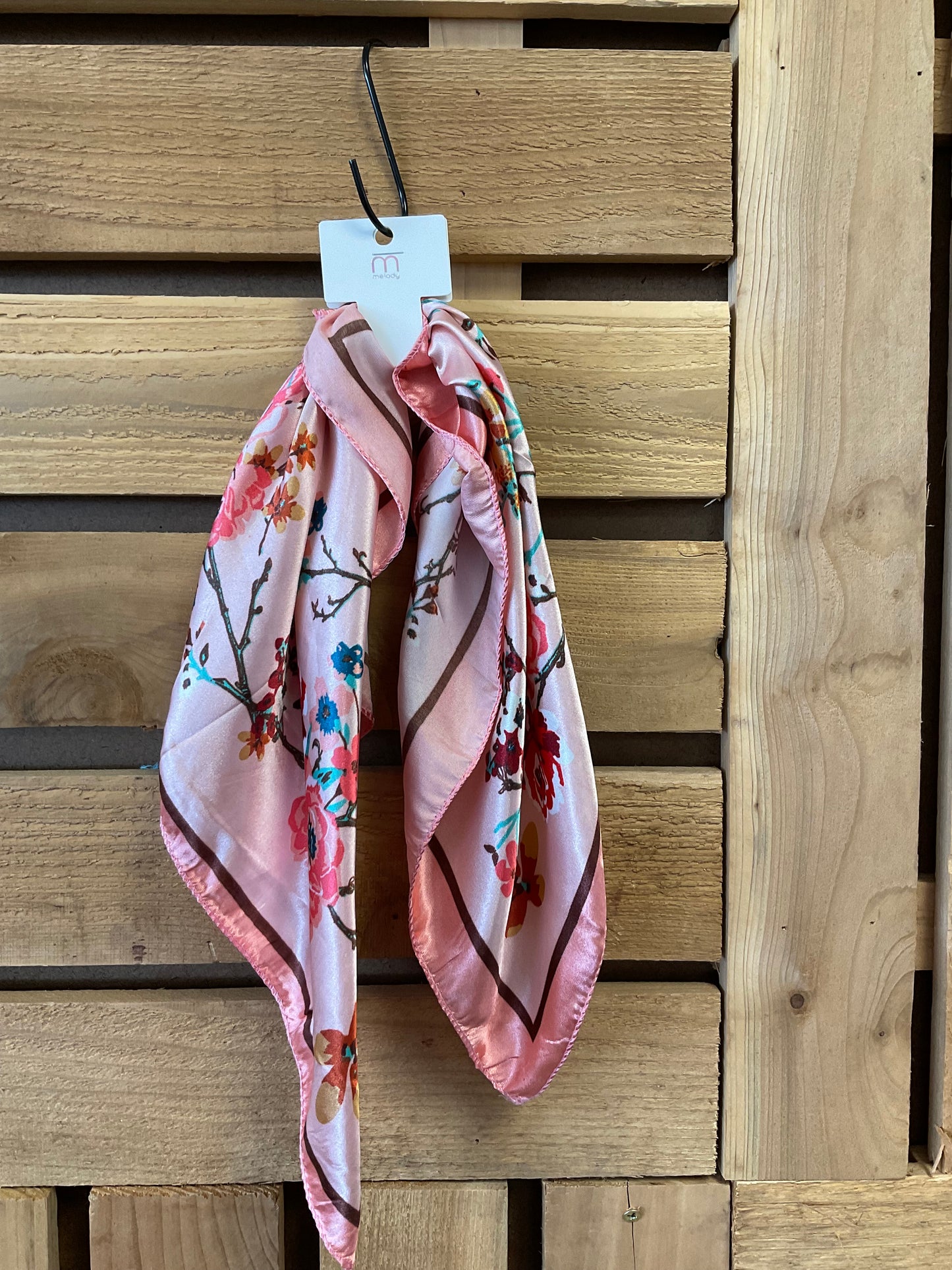 Floral Satin Scarf