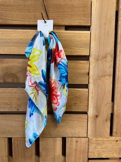 Floral Satin Scarf