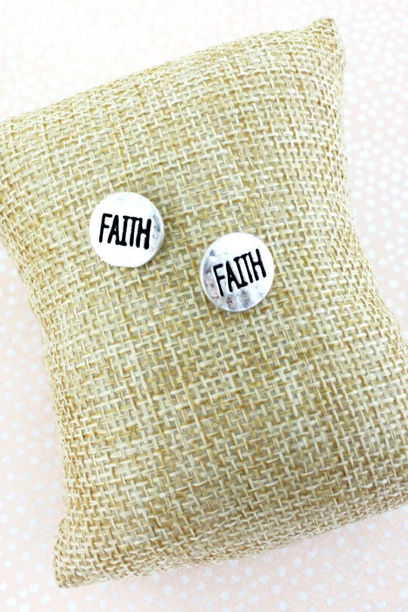 E - Faith Disk Stud