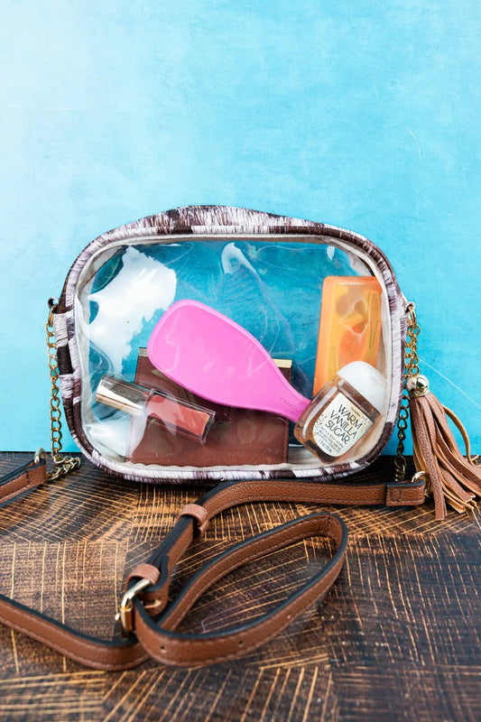 Faux Leather Clearview Crossbody