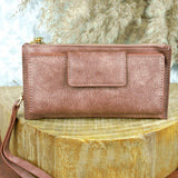 Faux Leather Wristlet Wallet