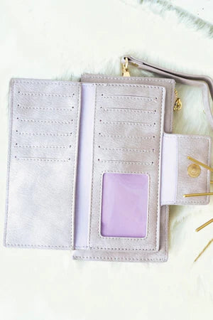 Faux Leather Wristlet Wallet