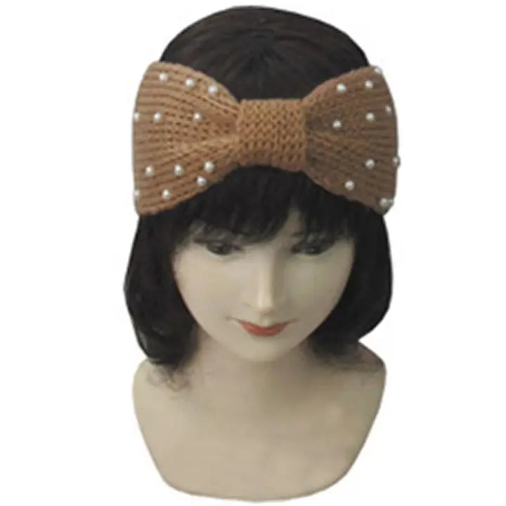 Faux Pearl Knitted Headband