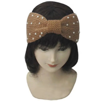 Faux Pearl Knitted Headband