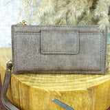 Faux Leather Wristlet Wallet