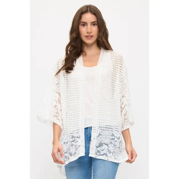 Floral Lace Kimono