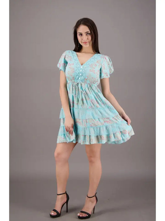 Floral Whisper Boho Middy Dress