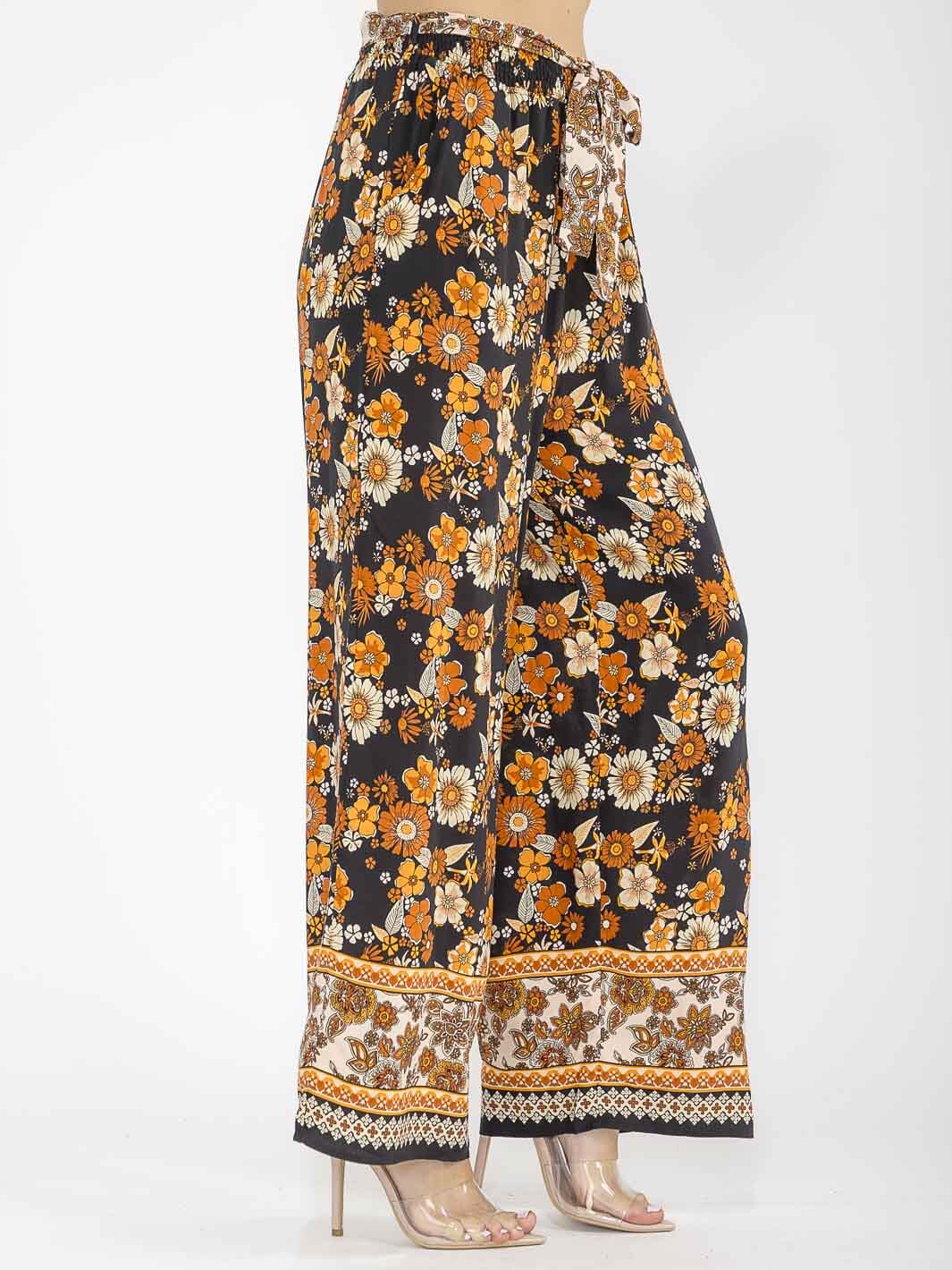 Floral Wide Leg Palazzo Pants