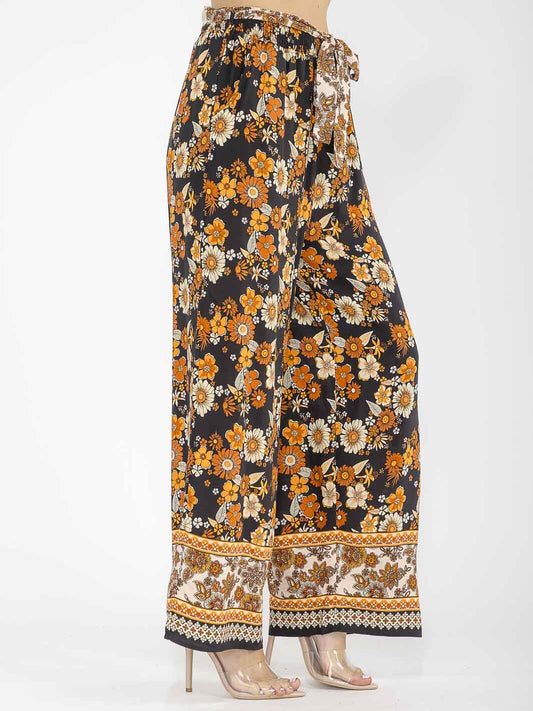 Floral Wide Leg Palazzo Pants